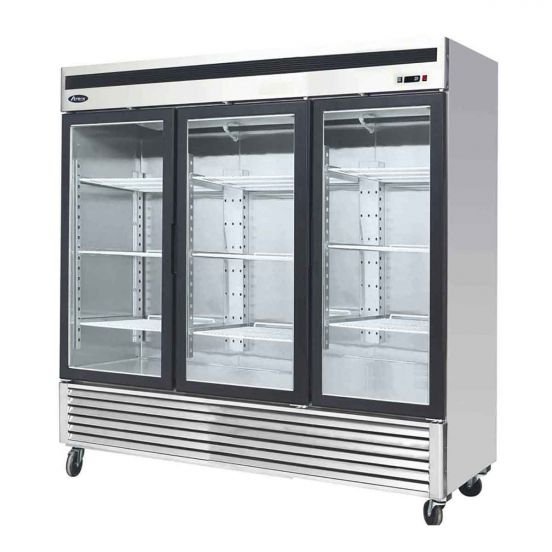 ARMOIRE NÉGATIVE 3 PORTES VITRÉES INOX ARMOIRE NÉGATIVE 3 PORTES VITRÉES INOX