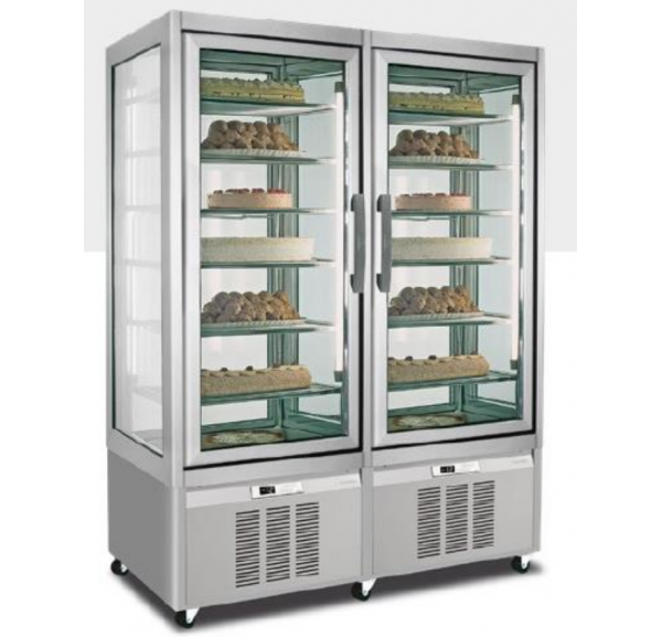VITRINE RÉFRIGÉRÉE NIGATIVE PROFESSIONNEL - 4 FACES VITRÉES ET 2 PORTES - 840 LITRES VITRINE RÉFRIGÉRÉE NIGATIVE PROFESSIONNEL - 4 FACES VITRÉES ET 2 PORTES - 840 LITRES